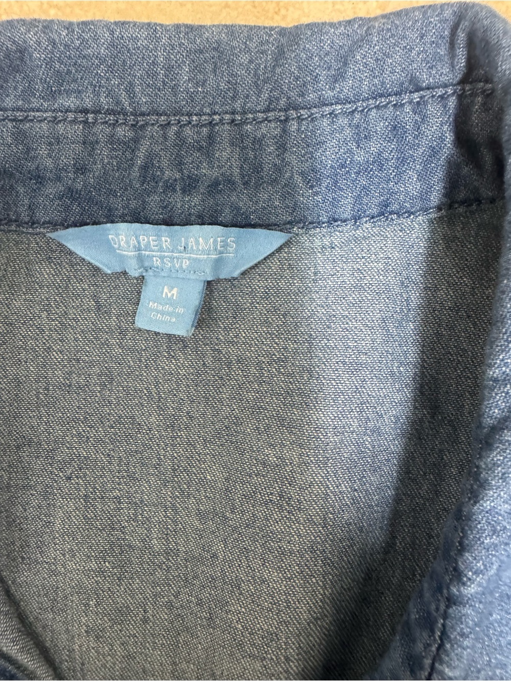 Sleeveless Blue Denim Dress with Tie Waist - Picture 3 of 3